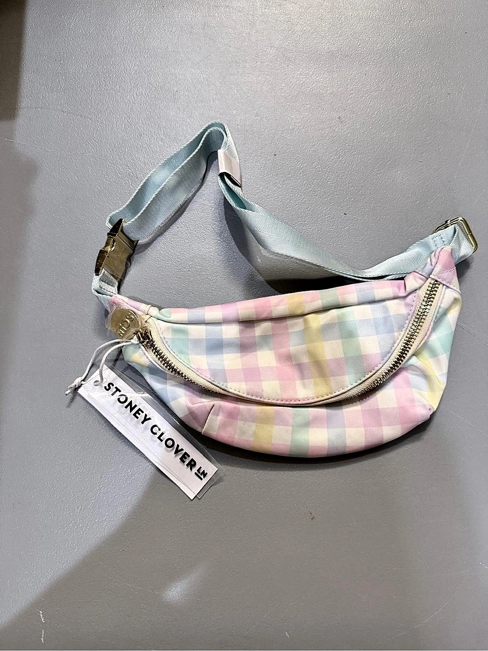 Stoney Clover Lane Rainbow Gingham Fanny Pack Pastel
